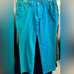 Jag turquoise stretch jeans.  Size 12P